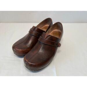 Dansko Solstice Brown Leather Clog, Women's Size 40